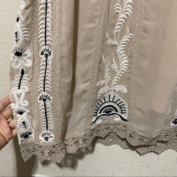 Anthropologie Maeve Embroidered Slip Dress Medium - Picture 15 of 17